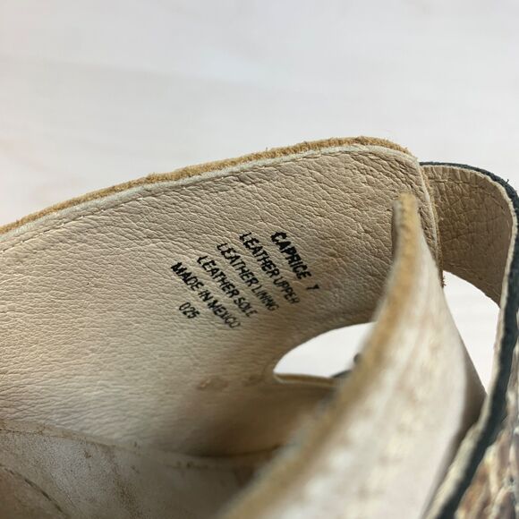 Freebird Caprice Women's Leather Sandals Size 7 Color Ice Slip On Heels - Picture 11 of 12